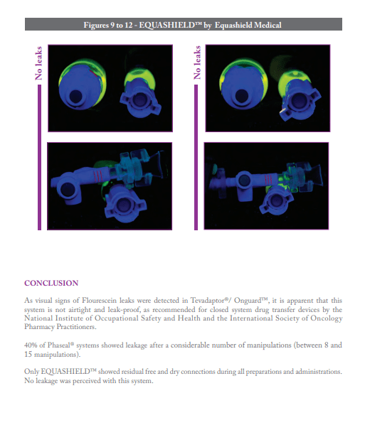 Fluorescent Evaluation of Dry Connections in the EQUASHIELD