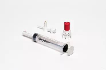 CSTD system syringe unit, spike adaptor, vial adaptor